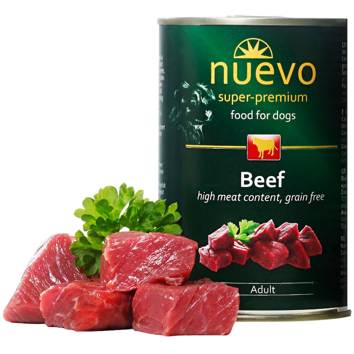 Храна за кучета Nuevo Консерва, Телешко месо, 400 гр
