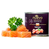 Hrana umeda pentru pisici Nuevo, Somon, conserva 400g