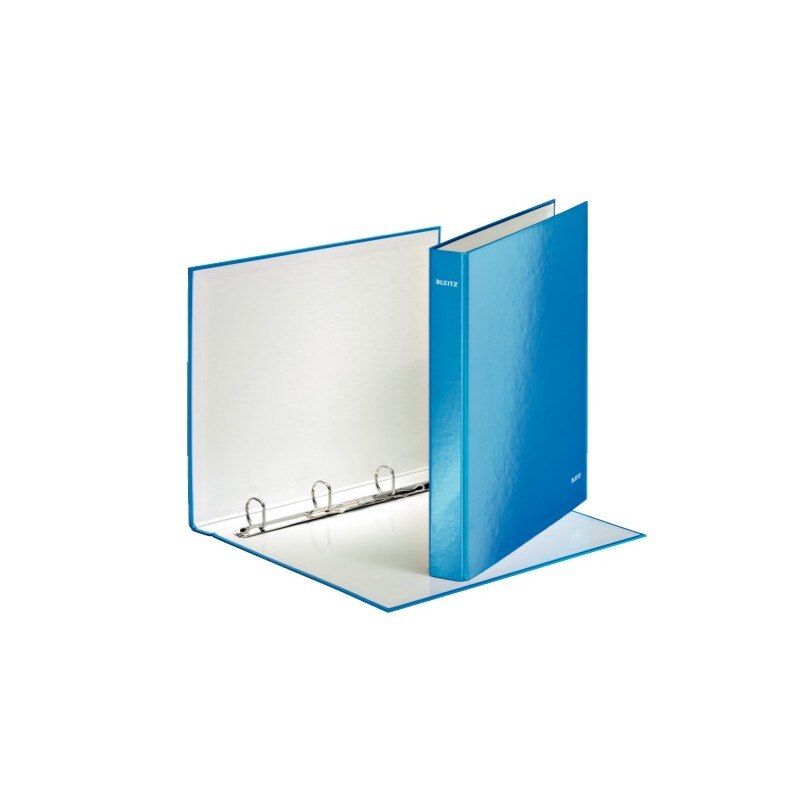 Caiet mecanic Leitz WOW, mecanism 4DR, inel 25mm, albastru metalizat