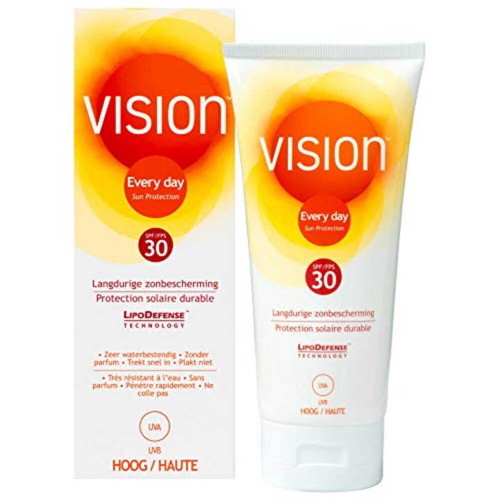 Vision napvédő krém, SPF 30, vízálló, 200 ml, arcra