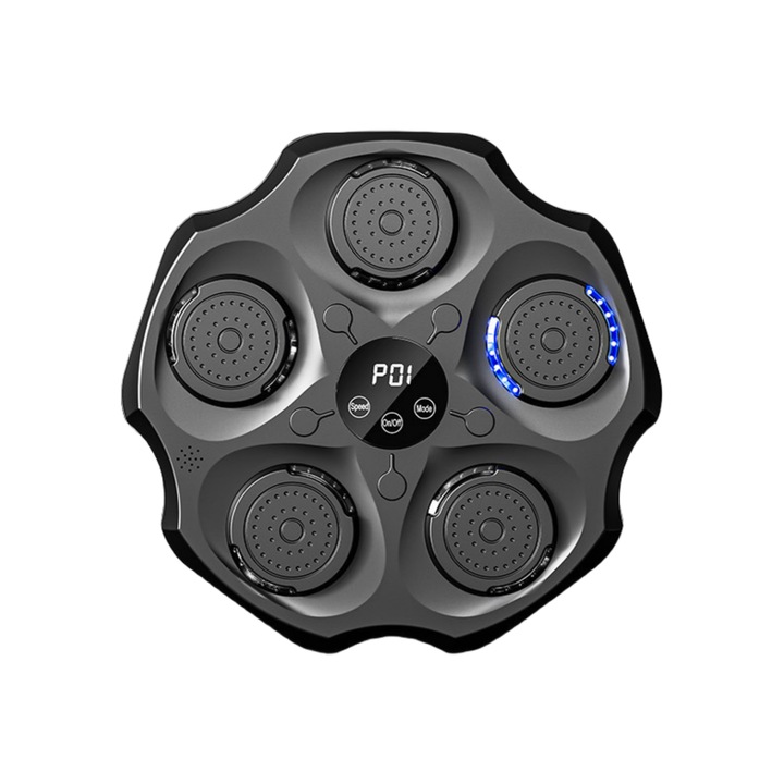 Tinta de box muzical, Bluetooth, lumina RGB, 9 moduri, difuzor incorporat, neagra