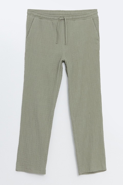 LC WAIKIKI, Pantaloni relaxed fit cu talie ajustabila, Kaki, XS
