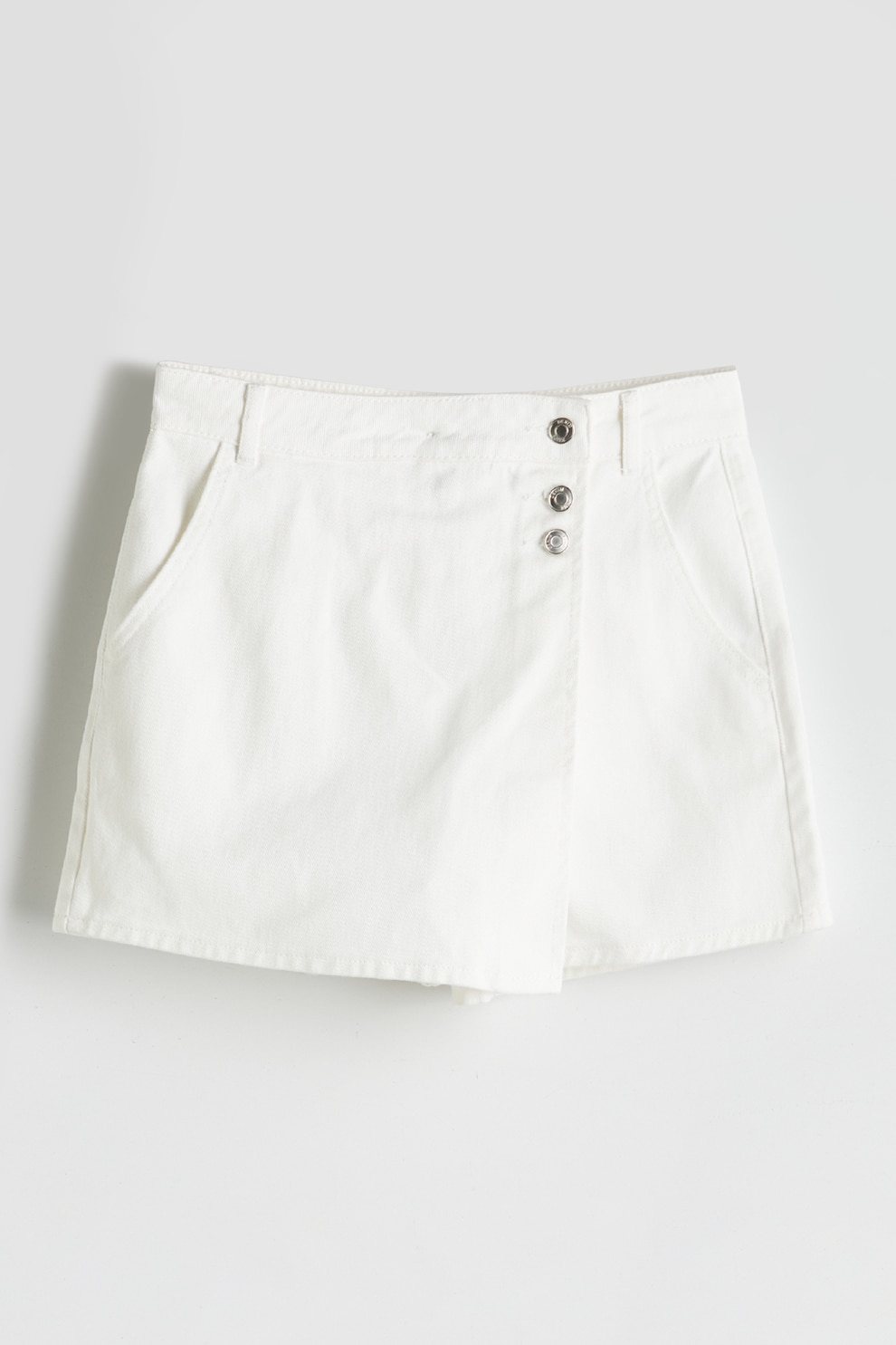 LC WAIKIKI, Fusta-pantalon cu talie inalta, Alb, 24