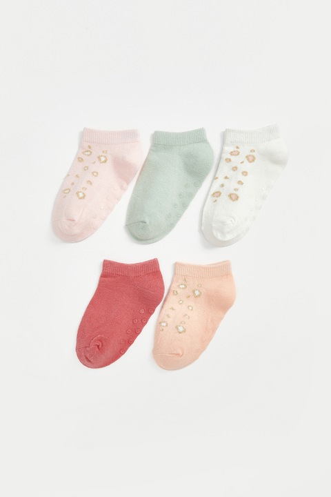LC WAIKIKI, Set de sosete de bumbac pana la glezna -5 perechi, Multicolor