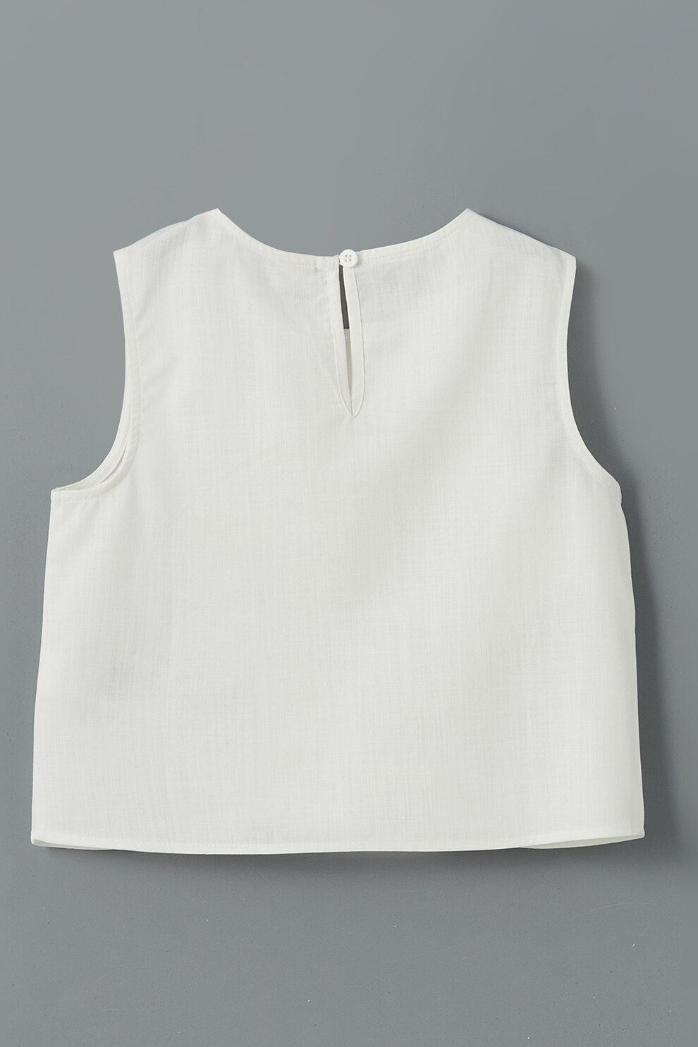トップス ka17 LC WAIKIKI, Top crop de bumbac cu drapaje, Alb, 116-122 CM - eMAG.ro