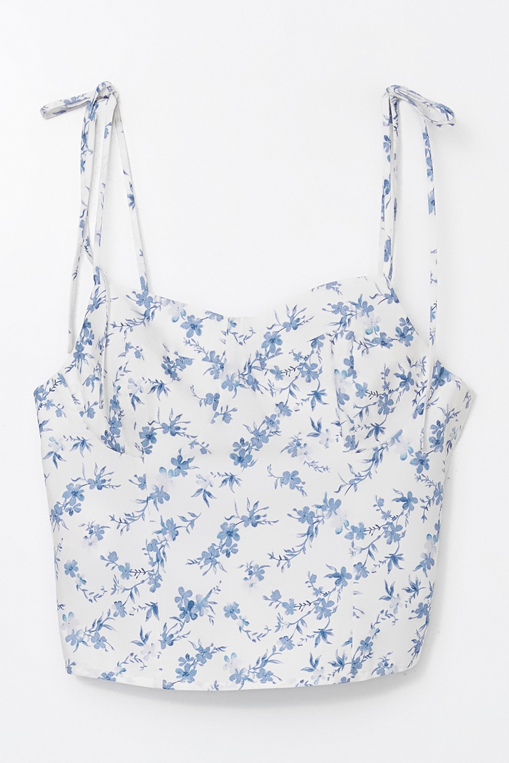 LC WAIKIKI, Top crop slim fit, Alb, Albastru, L - eMAG.ro
