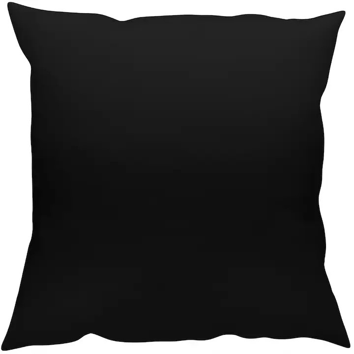 Fată de perna, NOW-ART, Catifea, Uni, Negru, 40x40cm