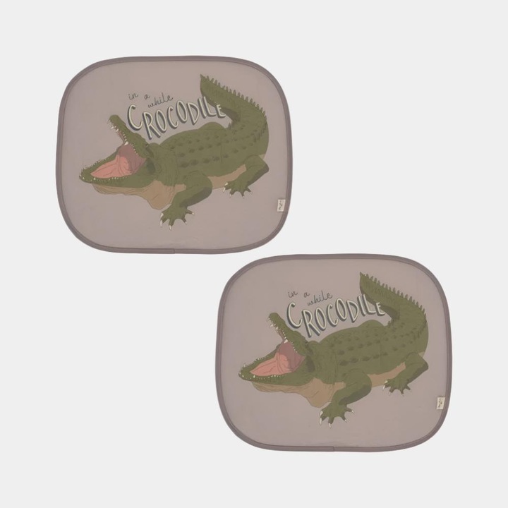 Parasolar auto, Set de 2 bucati, Crocodile