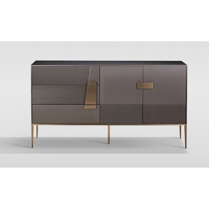 Comodă Art-Futuro, 2 uși, 3 sertare, grafit închis