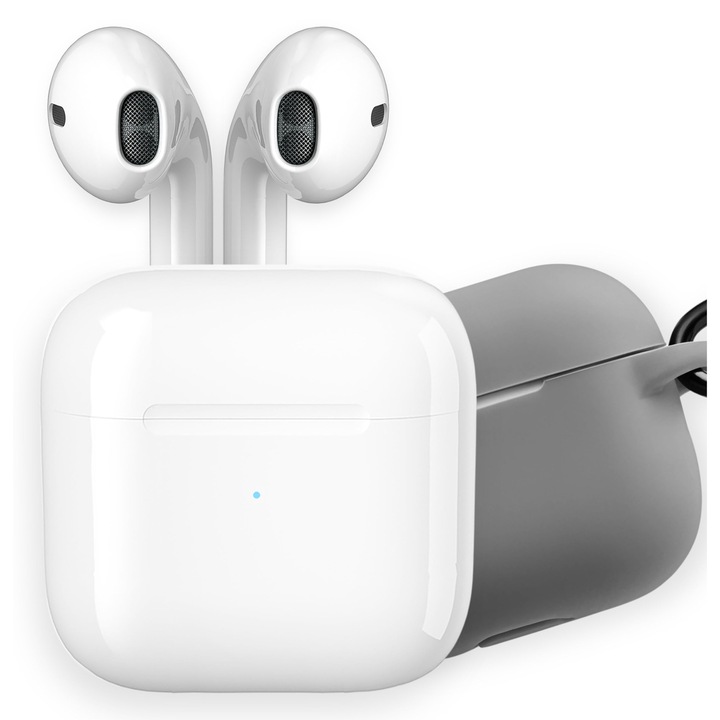 Apm vezeték nélküli Bluetooth fülhallgató, töltőtok, sztereó hangzás, Bluetooth, szilikon tok, Bluetooth headset, kompatibilis PC-vel, okostelefonnal, táblagéppel, fehér, 600330