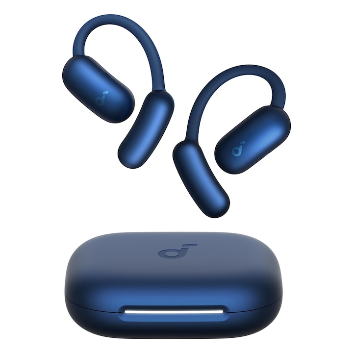 Слушалки Anker Soundcore Aerofit 2, отворени, регулируеми кукички за уши, сигурно прилягане, дълбок бас, безжично аудио с висока резолюция, 42 часа време за възпроизвеждане, Bluetooth 5.4, безжично зареждане, IP55, ясни разговори с изкуствен интелект