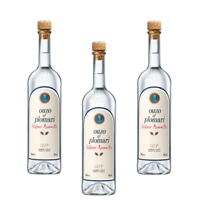 Set 3 x Ouzo Of Plomari 40%, 2.1L