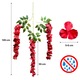 Set 12 Ghirlande Flori Artificiale Wisteria, Culoare Rosie, 105 cm, Perfecte pentru Decor Interior, Evenimente, Nunti, Aranjamente Florale si Proiecte DIY