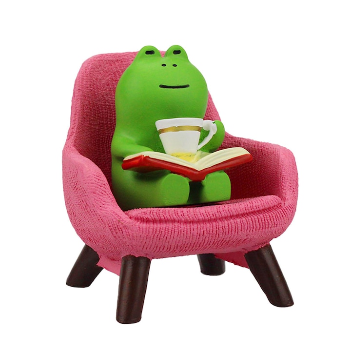 Figurina decorativa broasca, Dimensiune mica, Multicolor