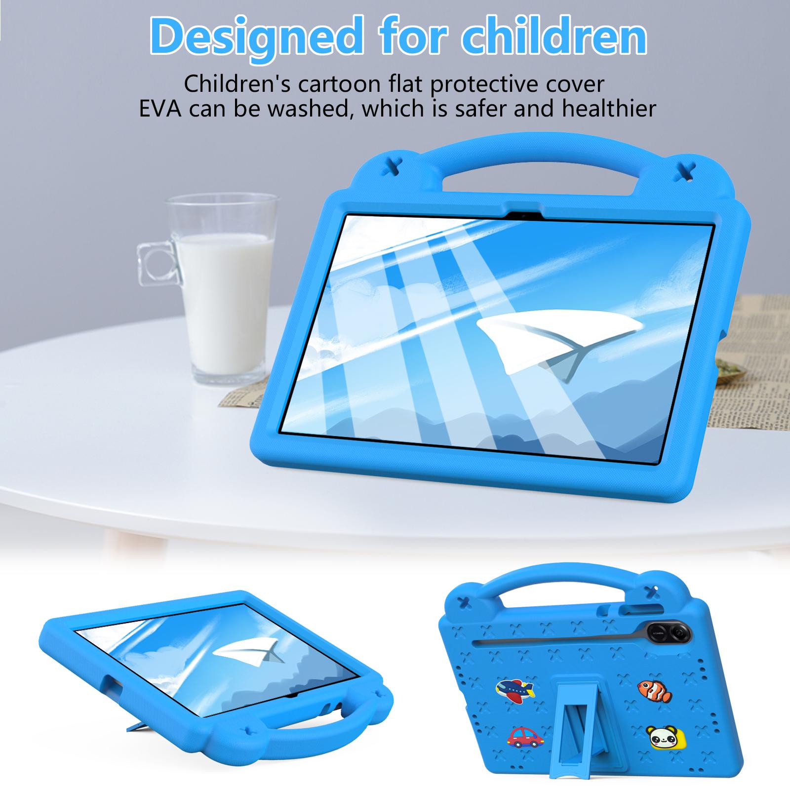 Husa tableta pentru Honor Pad X9a, cu maner si suport, copii EVA antishock, albastru cer