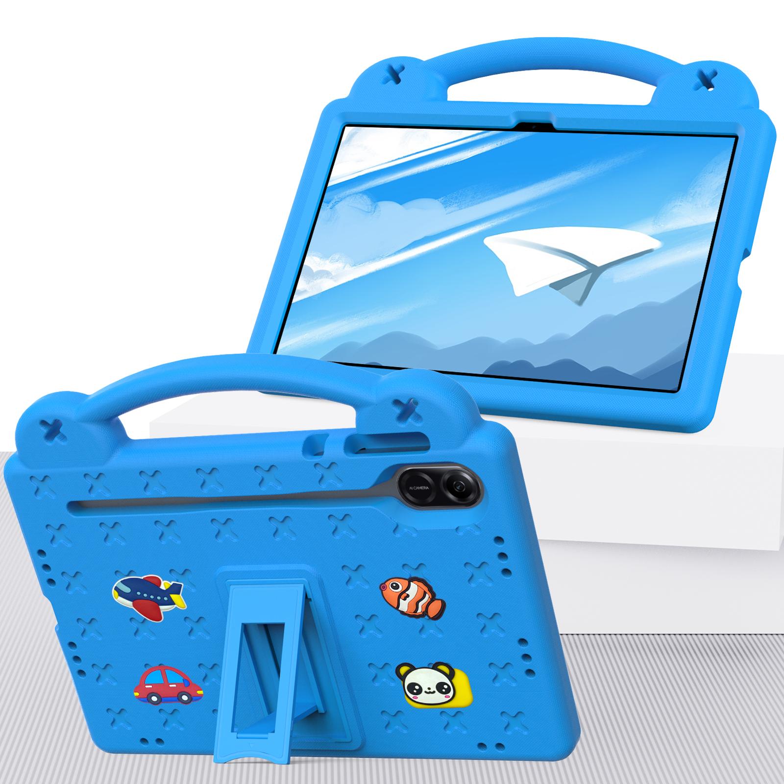 Husa tableta pentru Honor Pad X9a, cu maner si suport, copii EVA antishock, albastru cer