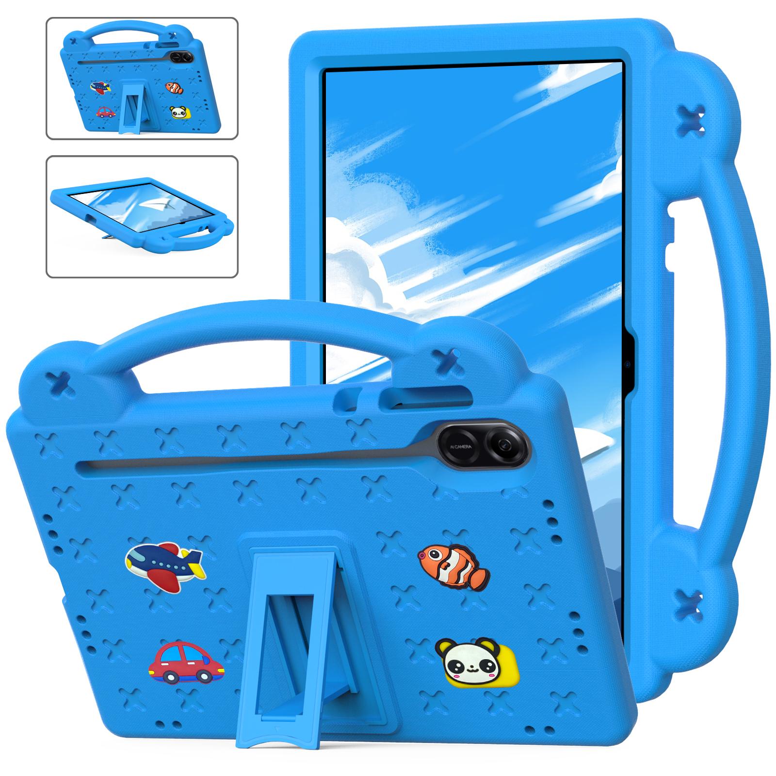 Husa tableta pentru Honor Pad X9a, cu maner si suport, copii EVA antishock, albastru cer