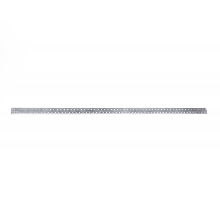 Perforált lemez, Mark, PP25 / PP91, 40x1200x2,0mm, Horganyzott acél, Perforált szerkezet a könnyű összeszerelés érdekében, Korrózióvédelem, CE tanúsítvány, Ezüst