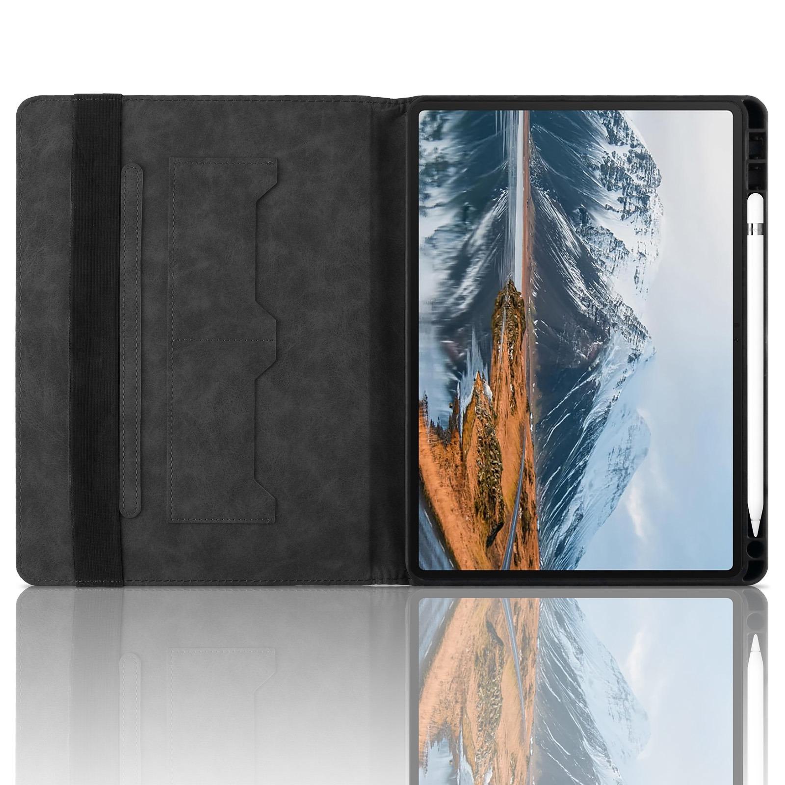 Husa tableta pentru Honor Pad X8a / X9 2024, piele gravata cu romburi, capac cu inchidere magnetica (negru)