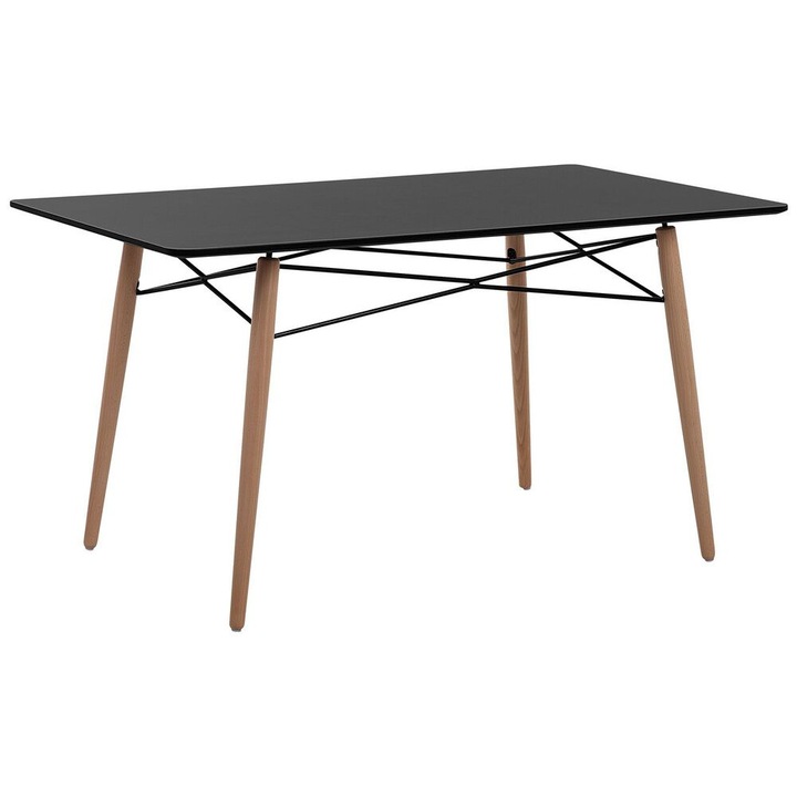 Masa de dining Biondi Negru 140 cm 80 cm