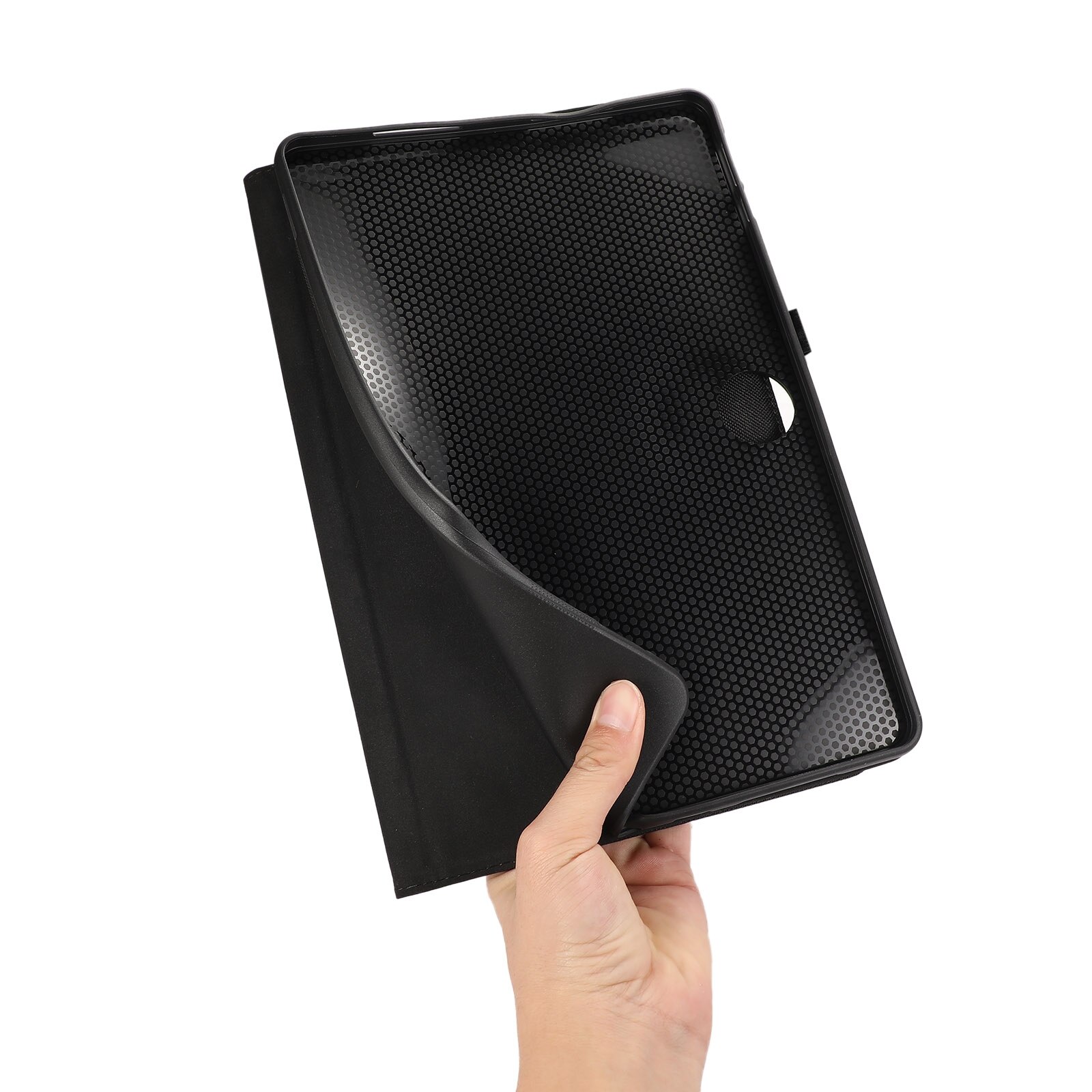 Husa tableta pentru Honor MagicPad 2 12.3, textura din material textil, design orizontal cu capac din piele, rosu