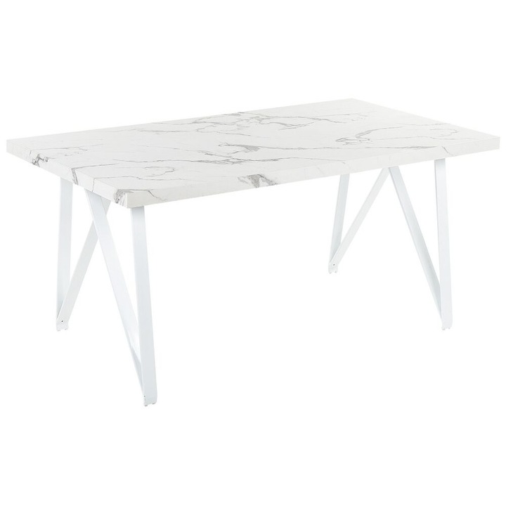 Masa de dining Grieger Alb 160 cm 90 cm
