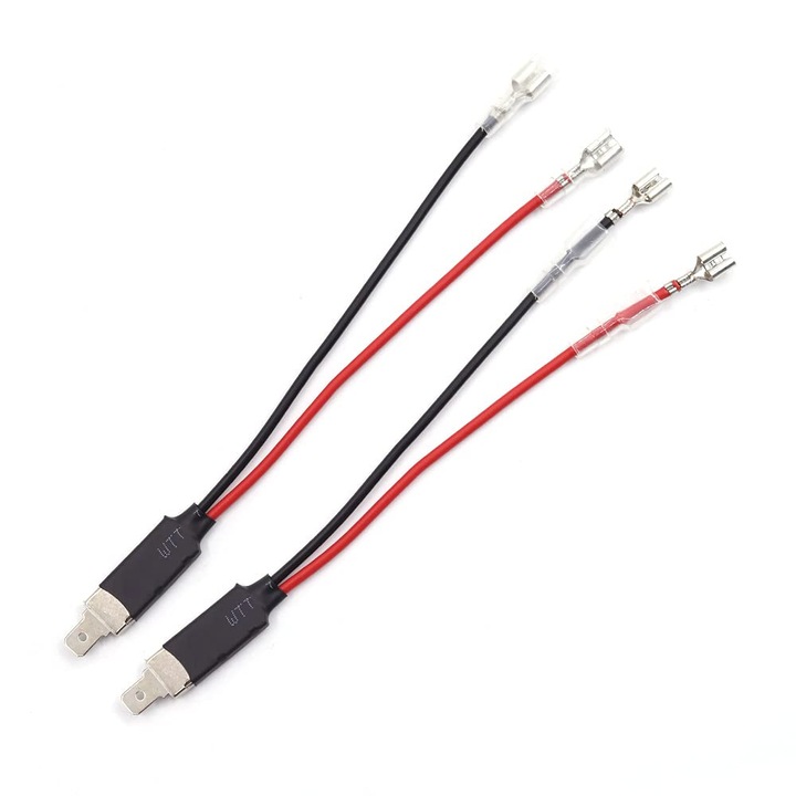 Комплект от 2 LED адаптера H1/H3, PsAyl, DC 12V-24V, кабел 18.5 см, ABS материал, устойчив на топлина