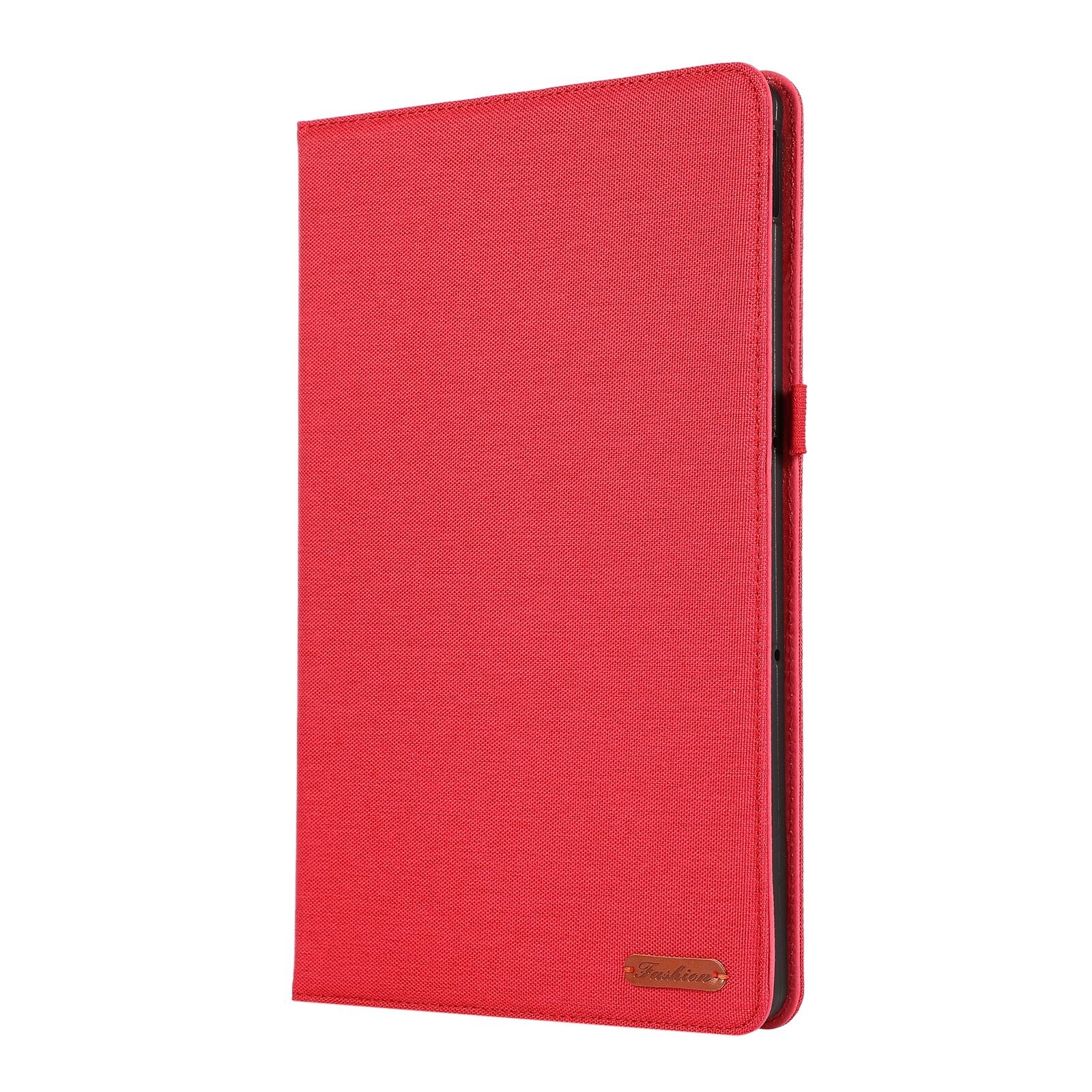 Husa tableta pentru Honor MagicPad 2 12.3, textura din material textil, design orizontal cu capac din piele, rosu