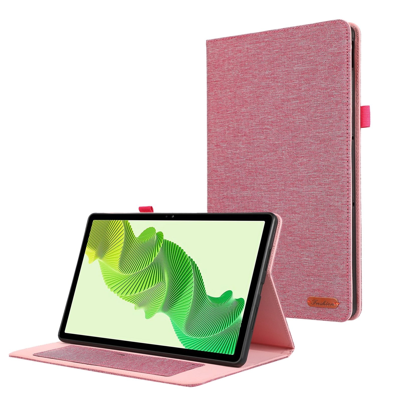 Husa tableta pentru Honor MagicPad 2 12.3, textura de piele, design orizontal cu acces port USB-C, rosu vin