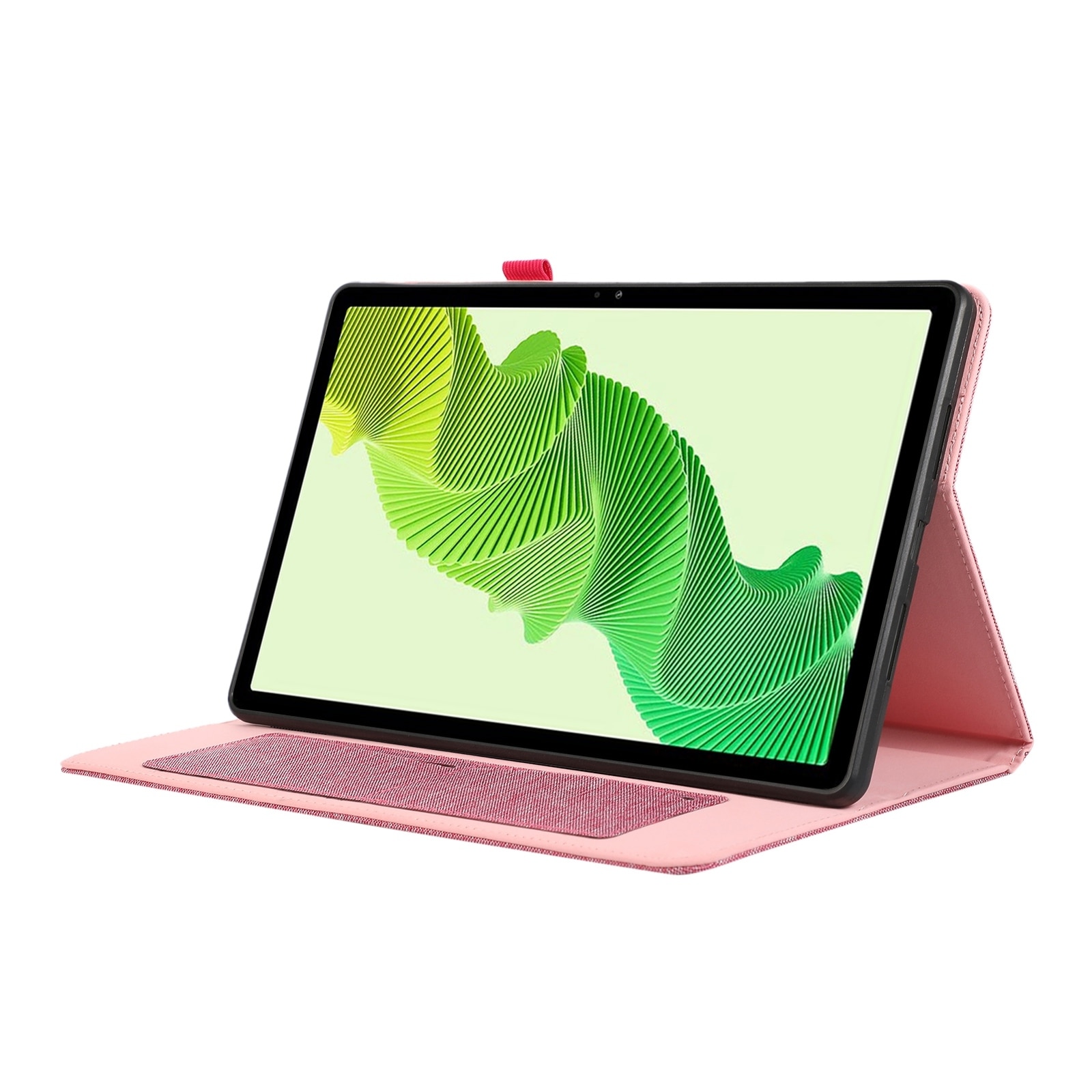 Husa tableta pentru Honor MagicPad 2 12.3, textura de piele, design orizontal cu acces port USB-C, rosu vin