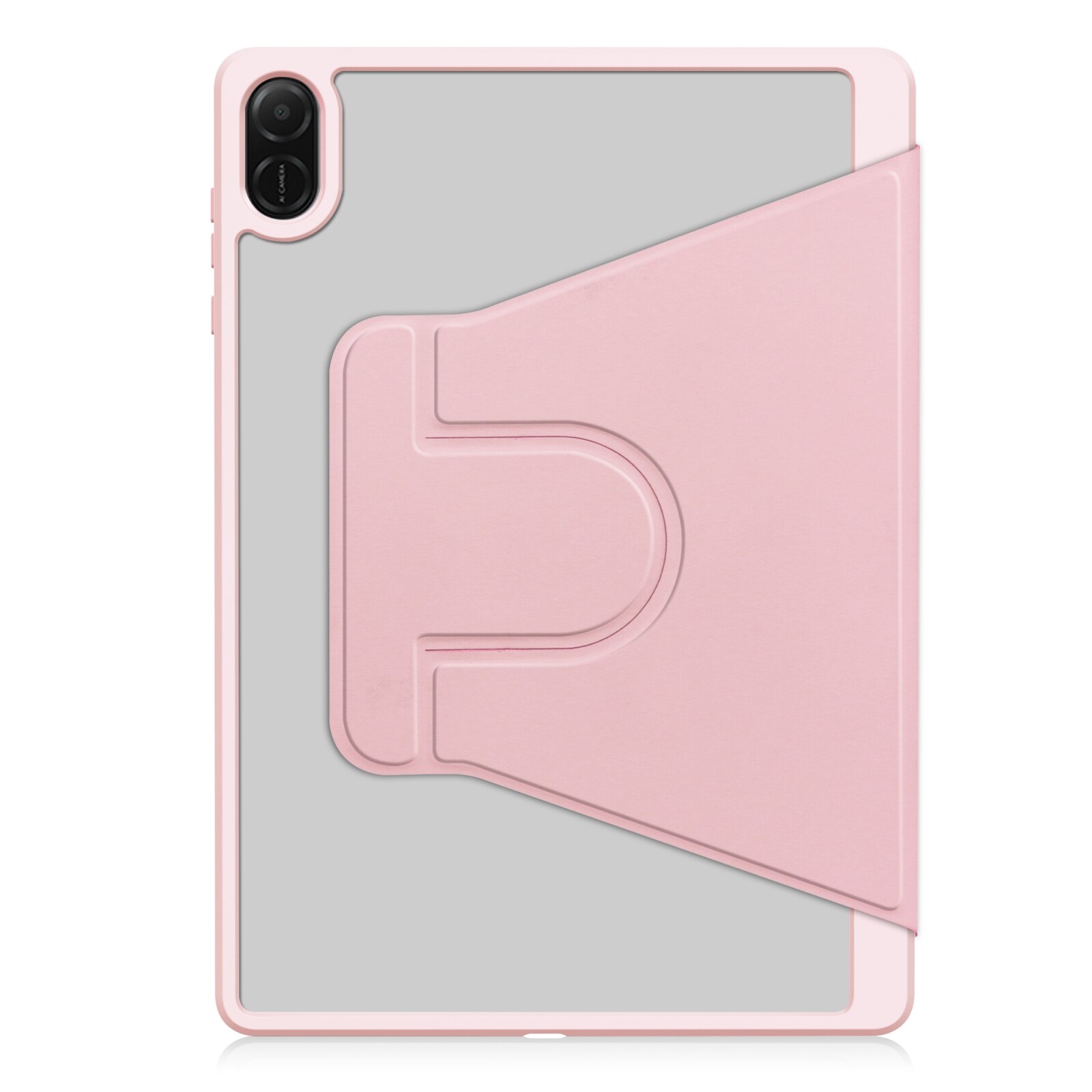 Husa tableta pentru Honor Pad X8a, piele, capac tip carte cu suport, rotire 360°, roz