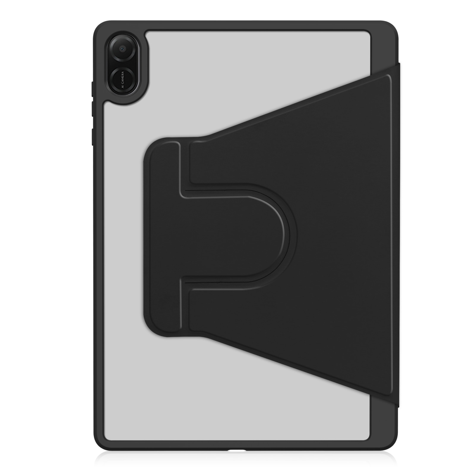 Husa tableta pentru Honor Pad X8a, piele rotativa tri-fold, suport, inchidere magnetica, negru