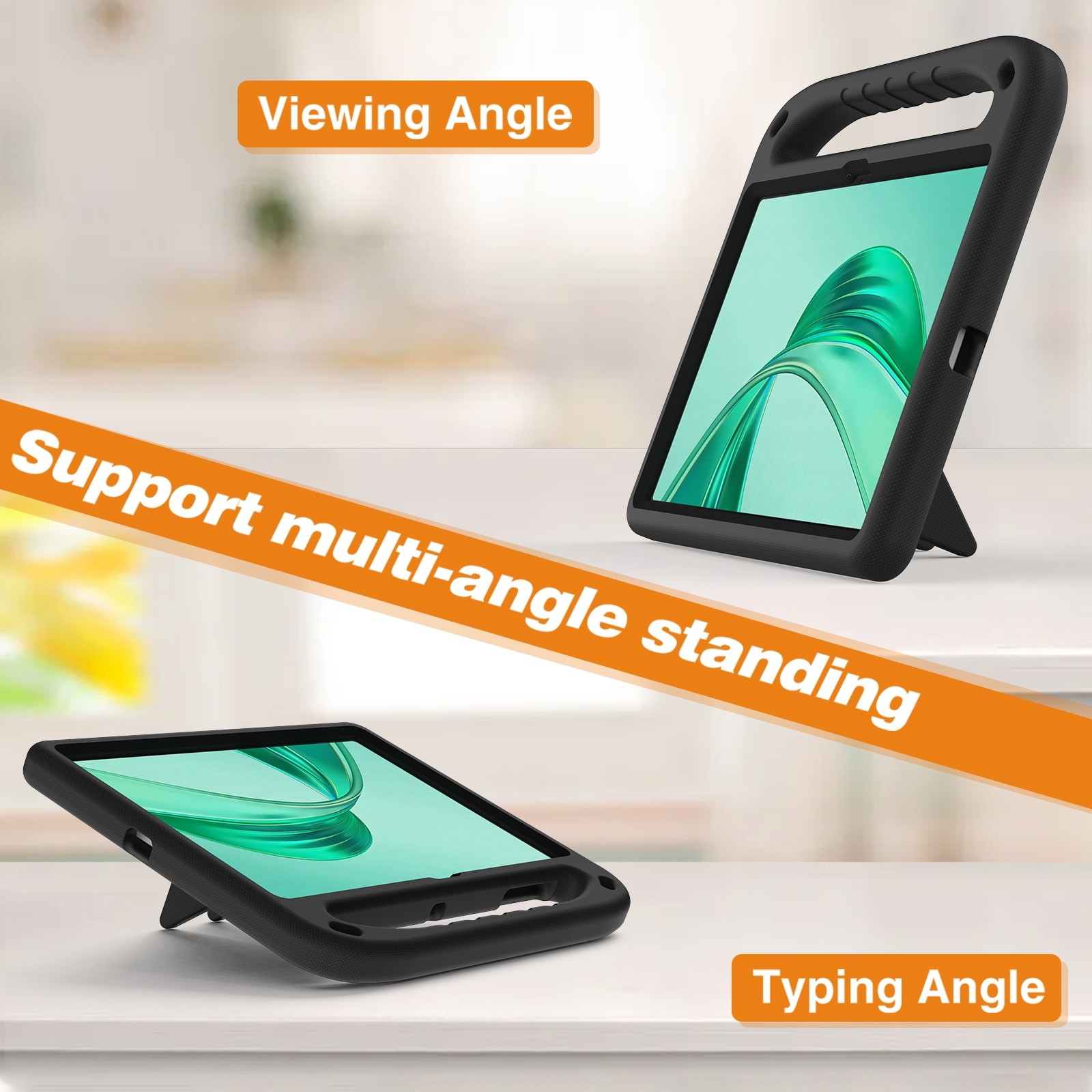 Husa tableta pentru Honor Pad X8a, portabil cu maner EVA, rezistent la socuri, in negru