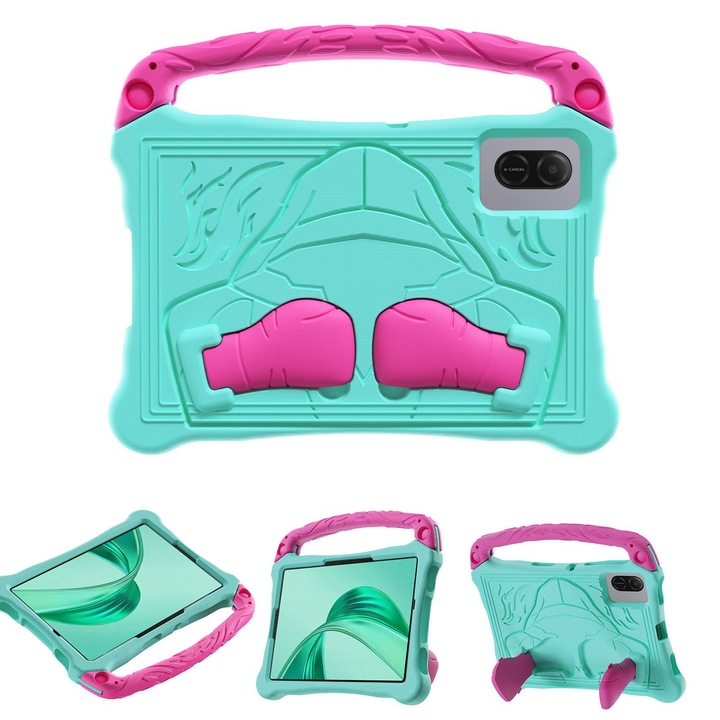 Husa tableta pentru Honor Pad X8a 11 inch, serie Boxing Kickstand EVA rezistent la socuri cu curea de umar (rosu menta)