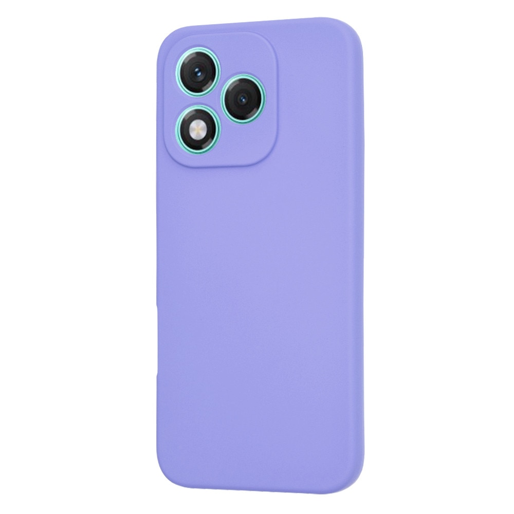 Husa pentru Honor 400 Lite Liquid Silicone subtire captusita cu microfibra anti amprenta protectie camera foto Lavanda