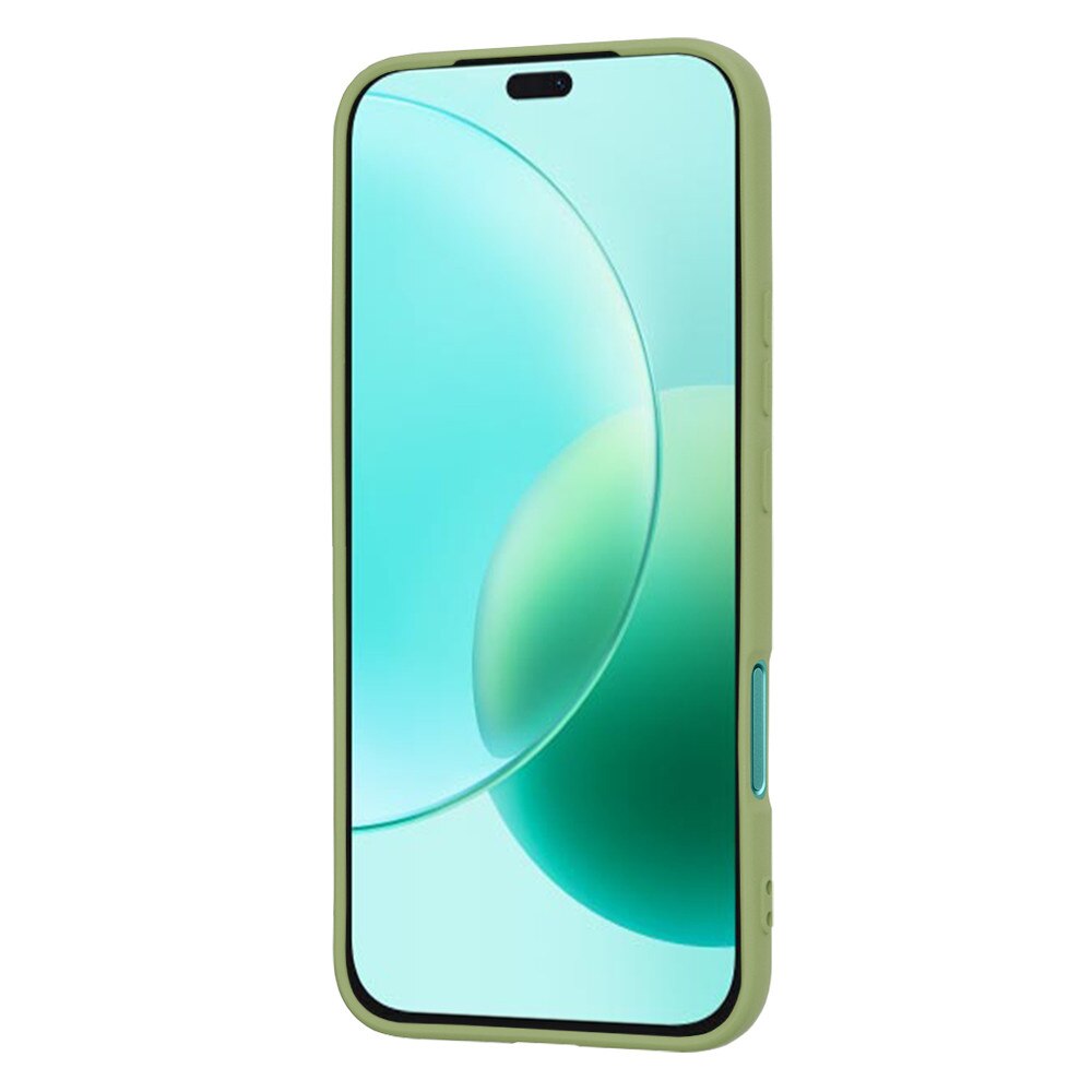 Husa pentru Honor 400 Lite Liquid Silicone subtire captusita cu microfibra anti amprenta protectie camera foto Verde