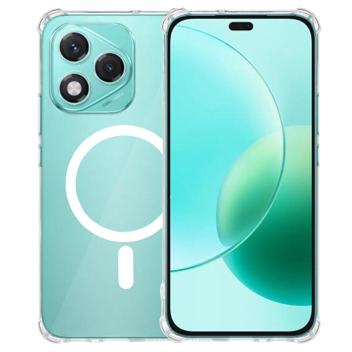 Кейс MagSafe за Honor 400 Lite, Techsuit, Удароустойчив, Прозрачен