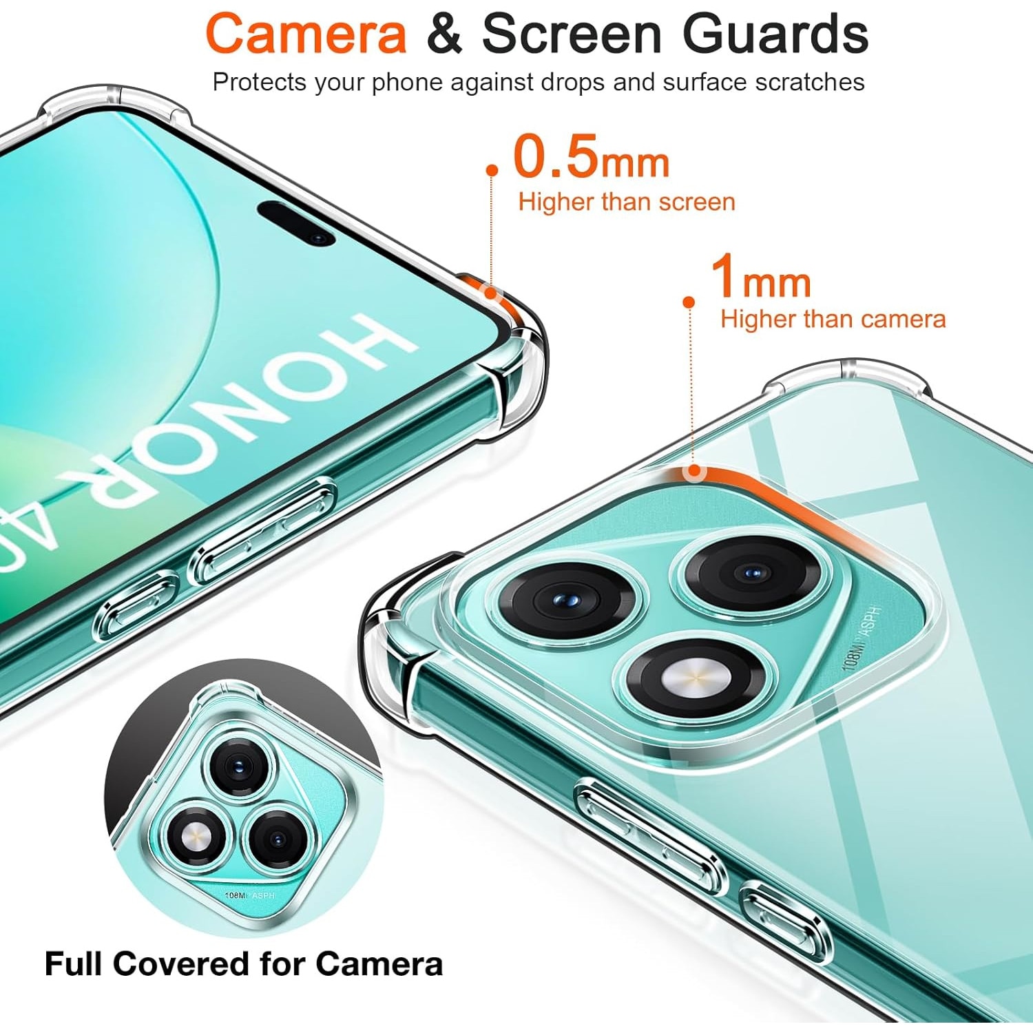 Husa Anti soc, transparenta compatibila cu Honor 400 Lite