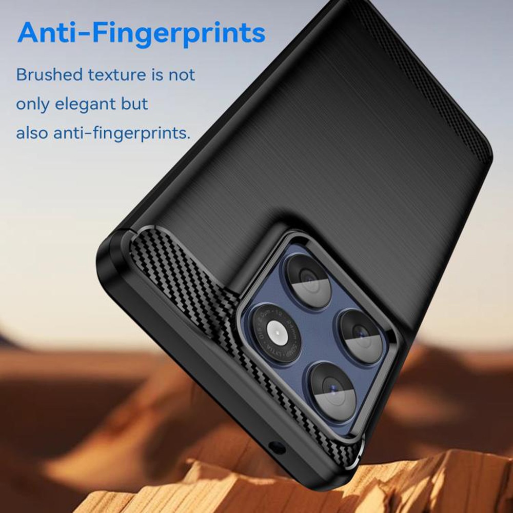 Husa pentru Motorola Edge 60 / Edge 60 Fusion - Techsuit Carbon Silicone - Black