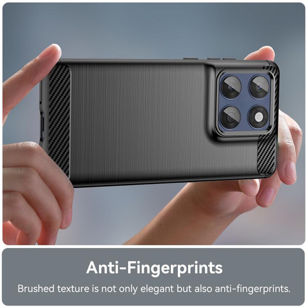 Husa pentru Motorola Edge 60 / Edge 60 Fusion - Techsuit Carbon Silicone - Black