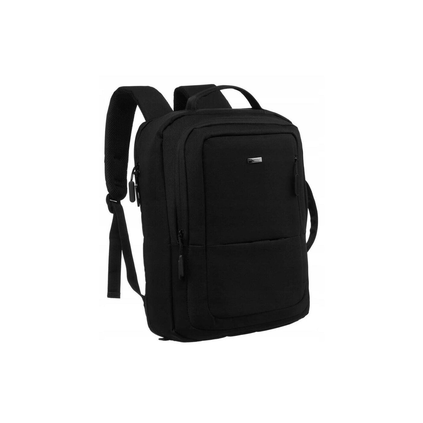 Ghiozdan de calatorie Peterson cu compartiment pentru laptop, port USB, 40x30x11cm, negru