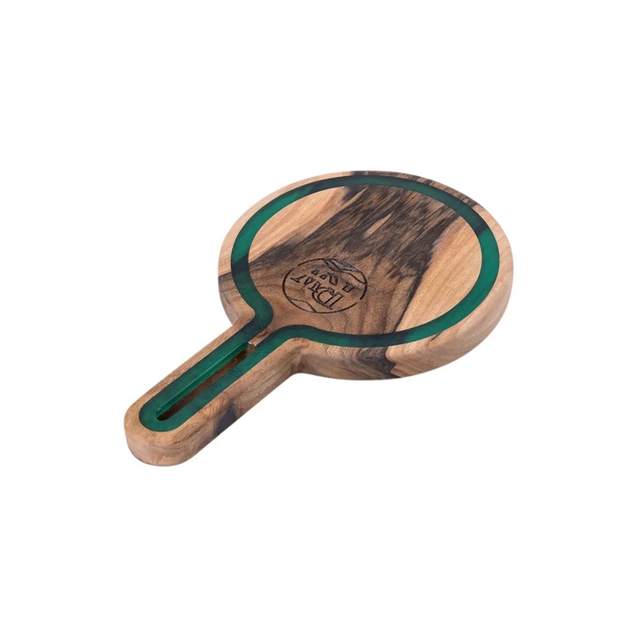 Tocator Rotund Talen, Lemn De Nuc 32x20x2,5 cm / Verde