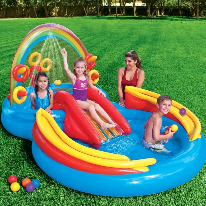 Piscina cu Fantana Arteziana pentru Copii 2.97x1.93x1.35m - Intex