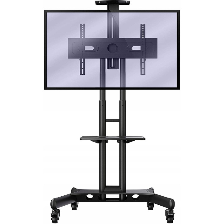 Поставка за мобилен телевизор Luka, 32-65 инча, 45,5 кг, колела, регулируема