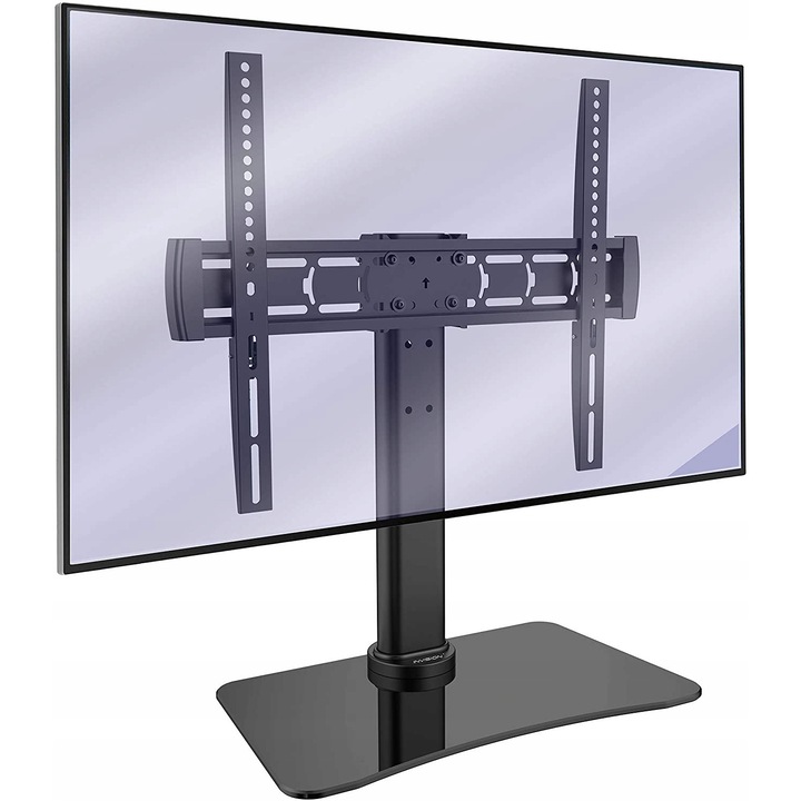 Luka RS400 TV állvány, üveg, 32-55 hüvelyk, teherbírás 40 kg, VESA 100x100mm - 400x400mm, elegáns design