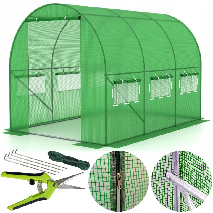 Tunel foliar Primaveo 3,5x2m, 7m2, UV-4, cu secator gratuit