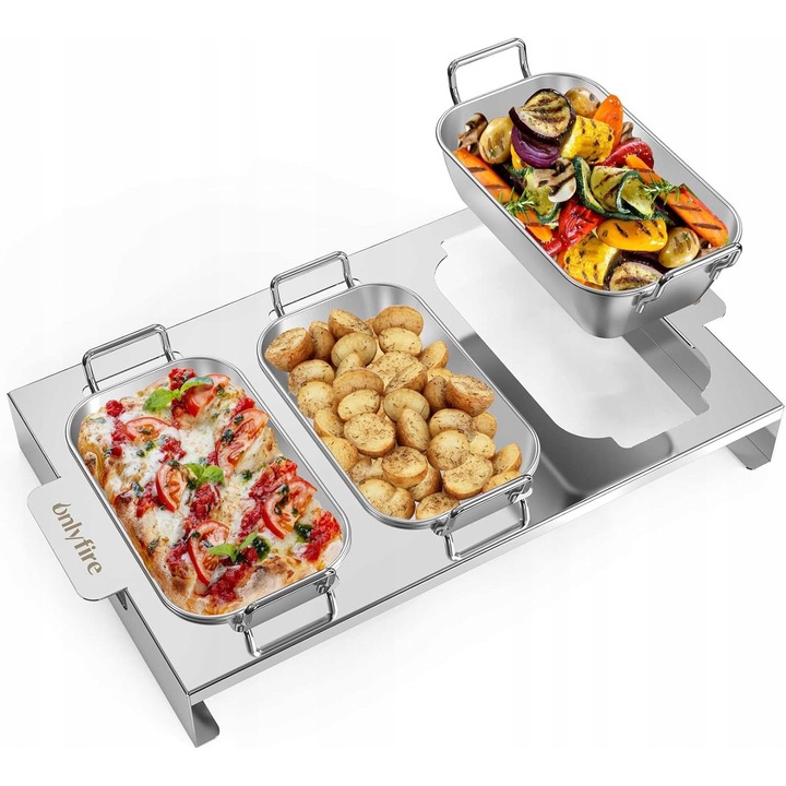 Set 3 ustensile gratar, Luka, otel inoxidabil, 19,3x10x4,4cm, design compact