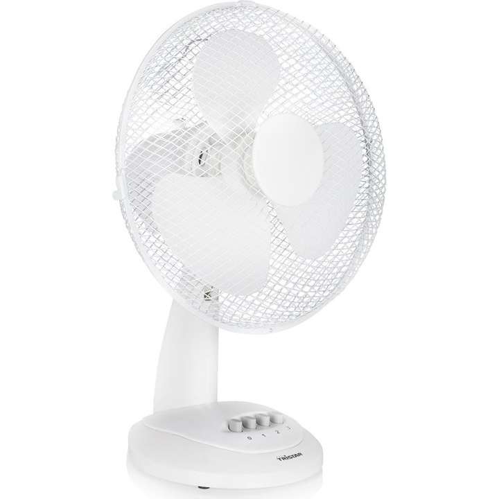 Ventilator birou Top Gift, 38W, alb, 45x30x24cm, 3 viteze, oscilatie 90°