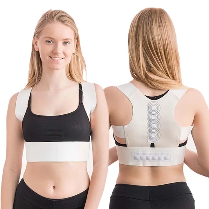 Corector postura, Wellys, Magnetic, 70 x 106 cm, Alb