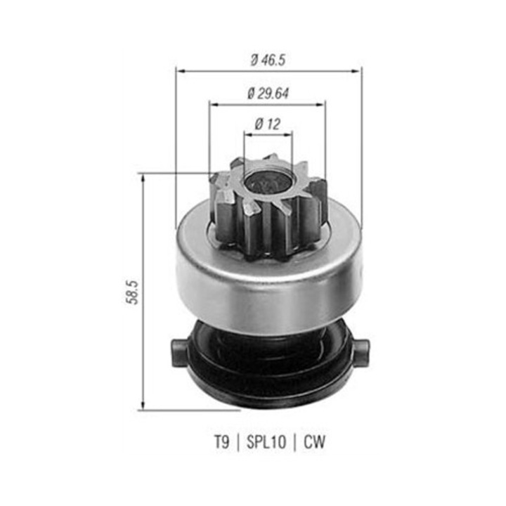 Pinion, starter MAGNETI MARELLI 940113020136